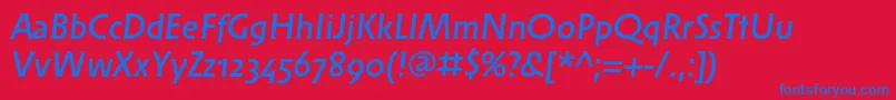 SolperamediumosfItalic Font – Blue Fonts on Red Background