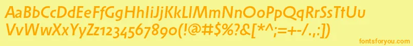 SolperamediumosfItalic Font – Orange Fonts on Yellow Background