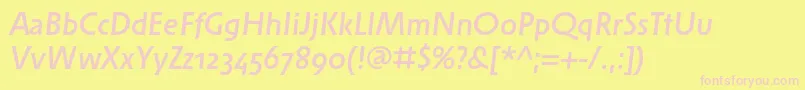 SolperamediumosfItalic Font – Pink Fonts on Yellow Background