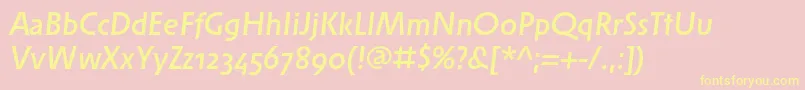 SolperamediumosfItalic Font – Yellow Fonts on Pink Background