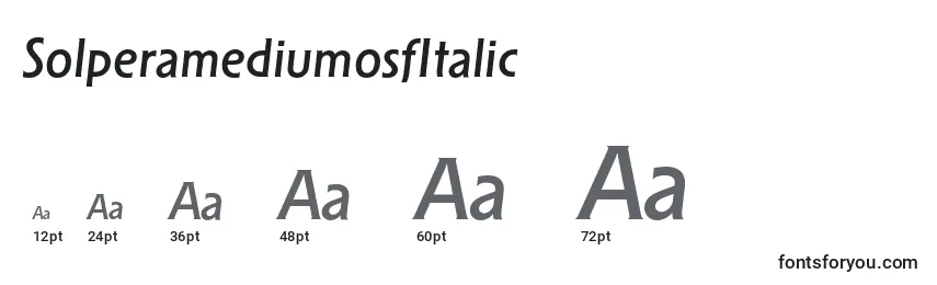 Размеры шрифта SolperamediumosfItalic