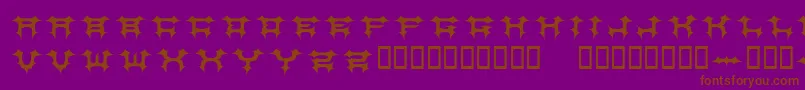 Cosmbv Font – Brown Fonts on Purple Background