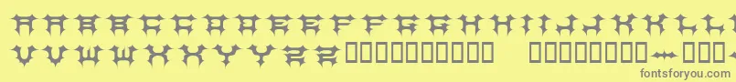 Cosmbv Font – Gray Fonts on Yellow Background