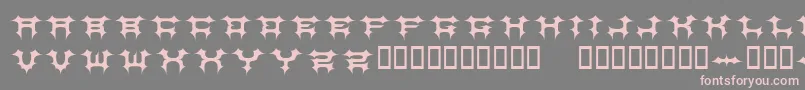 Fonte Cosmbv – fontes rosa em um fundo cinza
