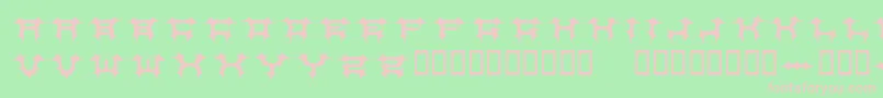 フォントCosmbv – 緑の背景にピンクのフォント