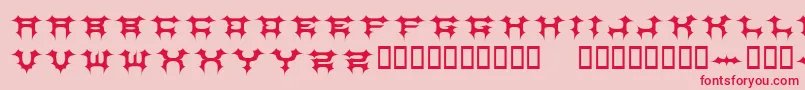 Cosmbv Font – Red Fonts on Pink Background