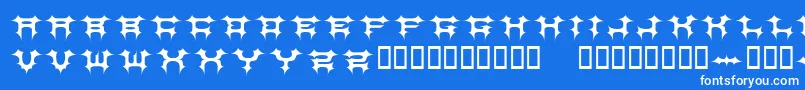 Cosmbv Font – White Fonts on Blue Background