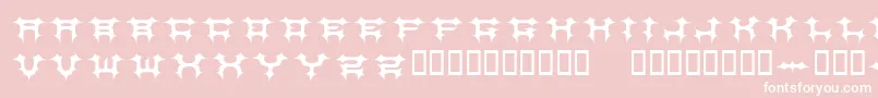 Cosmbv Font – White Fonts on Pink Background