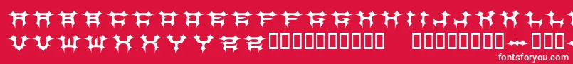 Cosmbv Font – White Fonts on Red Background