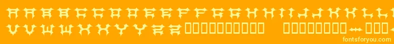 Cosmbv Font – Yellow Fonts on Orange Background