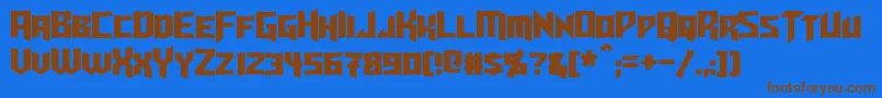 Turok Font – Brown Fonts on Blue Background