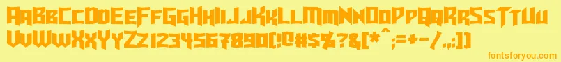 Turok Font – Orange Fonts on Yellow Background