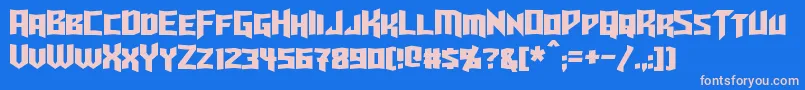 Turok Font – Pink Fonts on Blue Background