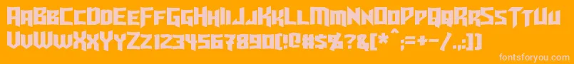 Turok Font – Pink Fonts on Orange Background