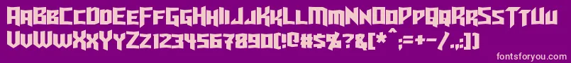 Turok Font – Pink Fonts on Purple Background