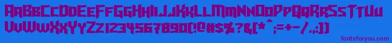 Turok Font – Purple Fonts on Blue Background