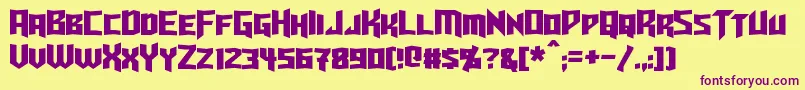 Turok Font – Purple Fonts on Yellow Background