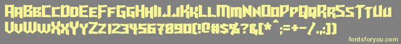 Turok Font – Yellow Fonts on Gray Background