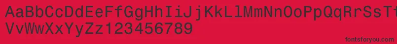 Шрифт Monospace821 – чёрные шрифты на красном фоне