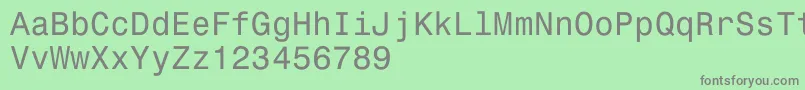 フォントMonospace821 – 緑の背景に灰色の文字