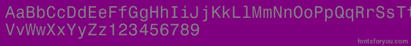 fuente Monospace821 – Fuentes Grises Sobre Fondo Morado
