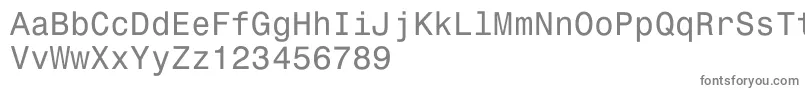 フォントMonospace821 – 白い背景に灰色の文字