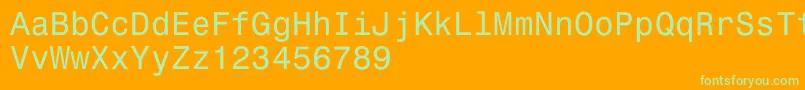 フォントMonospace821 – オレンジの背景に緑のフォント