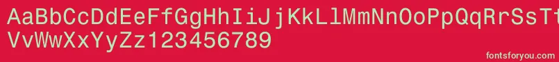 Шрифт Monospace821 – зелёные шрифты на красном фоне