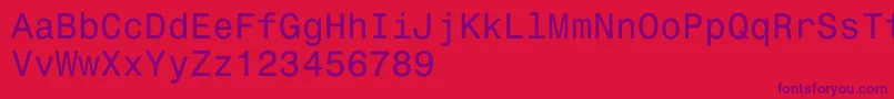 フォントMonospace821 – 赤い背景に紫のフォント