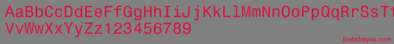 fuente Monospace821 – Fuentes Rojas Sobre Fondo Gris