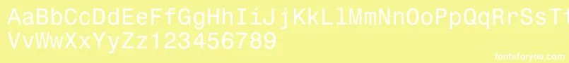 フォントMonospace821 – 黄色い背景に白い文字
