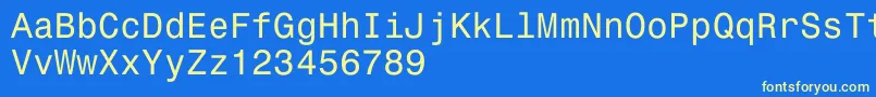 フォントMonospace821 – 黄色の文字、青い背景