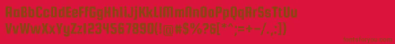 SquadaoneRegular Font – Brown Fonts on Red Background