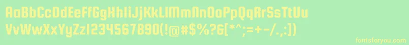 SquadaoneRegular Font – Yellow Fonts on Green Background