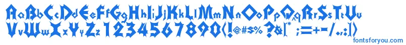 Transylv Font – Blue Fonts on White Background