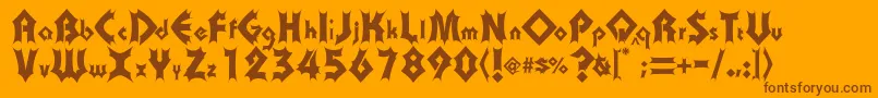 Transylv Font – Brown Fonts on Orange Background