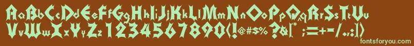 Transylv Font – Green Fonts on Brown Background