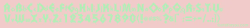 Transylv Font – Green Fonts on Pink Background