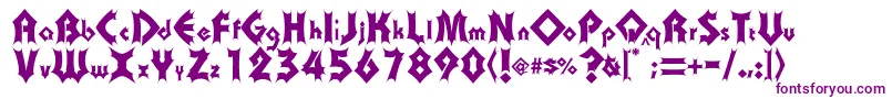 Transylv Font – Purple Fonts on White Background