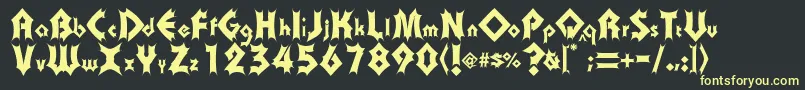 Transylv Font – Yellow Fonts on Black Background
