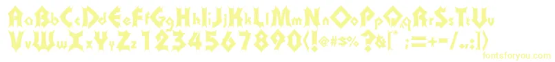 Transylv Font – Yellow Fonts on White Background