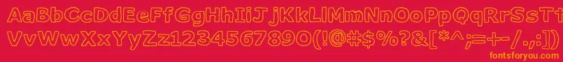 Milkcocoasrb Font – Orange Fonts on Red Background