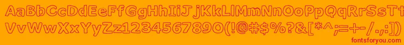 Milkcocoasrb Font – Red Fonts on Orange Background