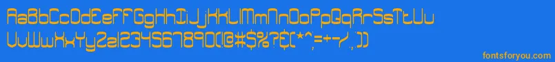 EnthuseSolidBrk Font – Orange Fonts on Blue Background