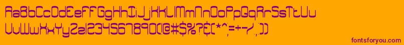 EnthuseSolidBrk Font – Purple Fonts on Orange Background