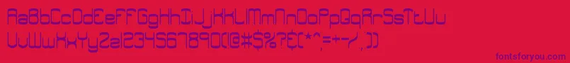 Fonte EnthuseSolidBrk – fontes roxas em um fundo vermelho