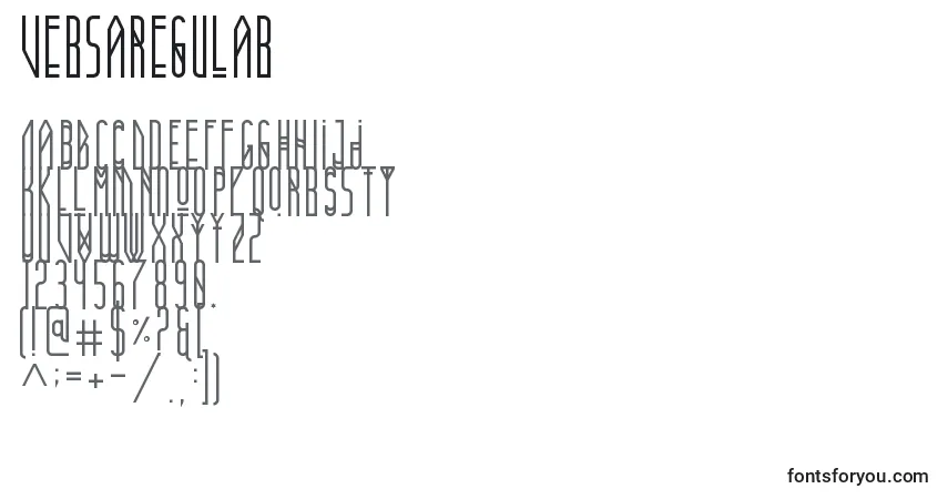 VersaRegular Font – alphabet, numbers, special characters
