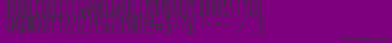VersaRegular-fontti – mustat fontit violetilla taustalla
