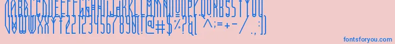 VersaRegular Font – Blue Fonts on Pink Background