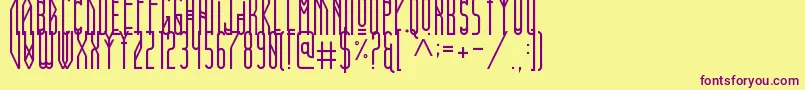 VersaRegular Font – Purple Fonts on Yellow Background